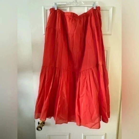 Talbots Orange Maxi Skirt Size 3X Women’s Petite - Picture 1 of 2